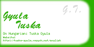 gyula tuska business card
